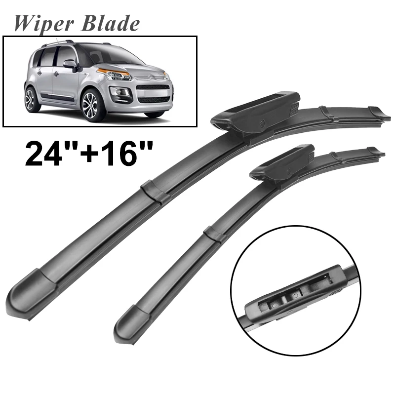 

Щетки стеклоочистителя okoстеклоочистителя RHD и LHD для Citroen C3 Picasso 2011-2015, лобовое стекло, переднее стекло, 24 + 16 дюймов