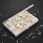 Серьги-гвоздики из нержавеющей стали, в коробке, 10 пар