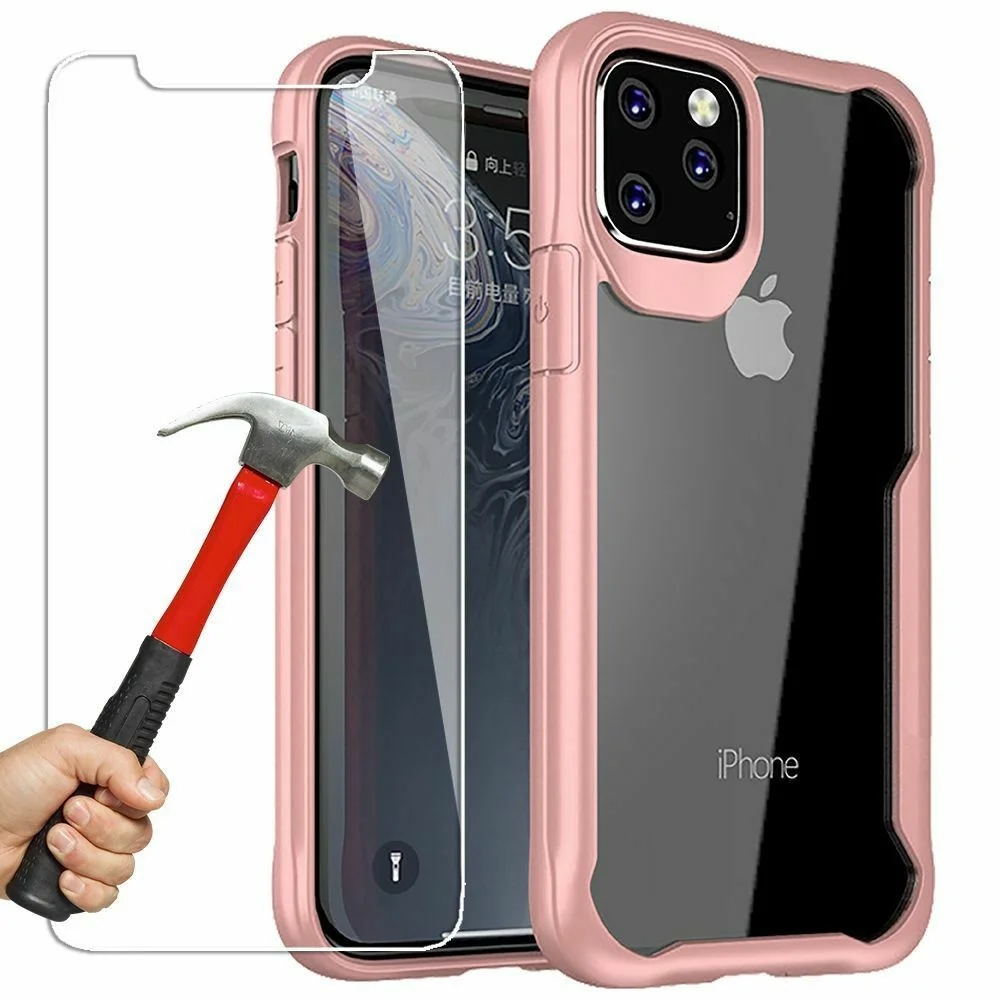 

Etui Coque + Film Vitre Verre Tremp Pour For iPhone 11 Pro/11 Pro Max/X/XS/XR