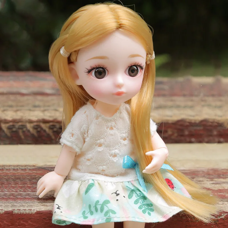 

16cm Children's BJD Doll Princess Play House Kindergarten Gift Large Gift Box Decoration Girl's Toy