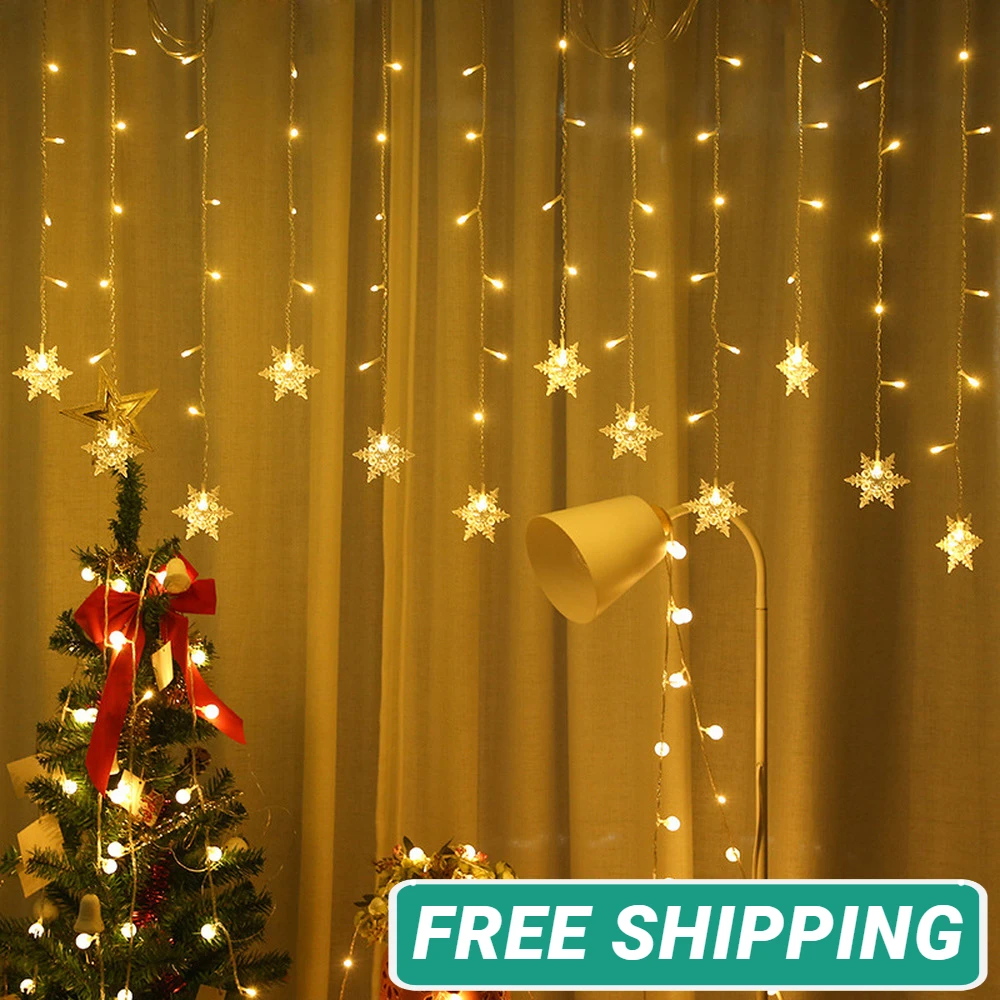 

Festoon Led Light Garland Curtain Street Garland Christmas Decorations for Home New Year Christmas Ornaments Natal Navidad 2022