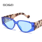 Женские солнцезащитные очки кошачий глаз SO  EI, винтажные леопардовые солнечные очки ярких цветов с защитой UV400