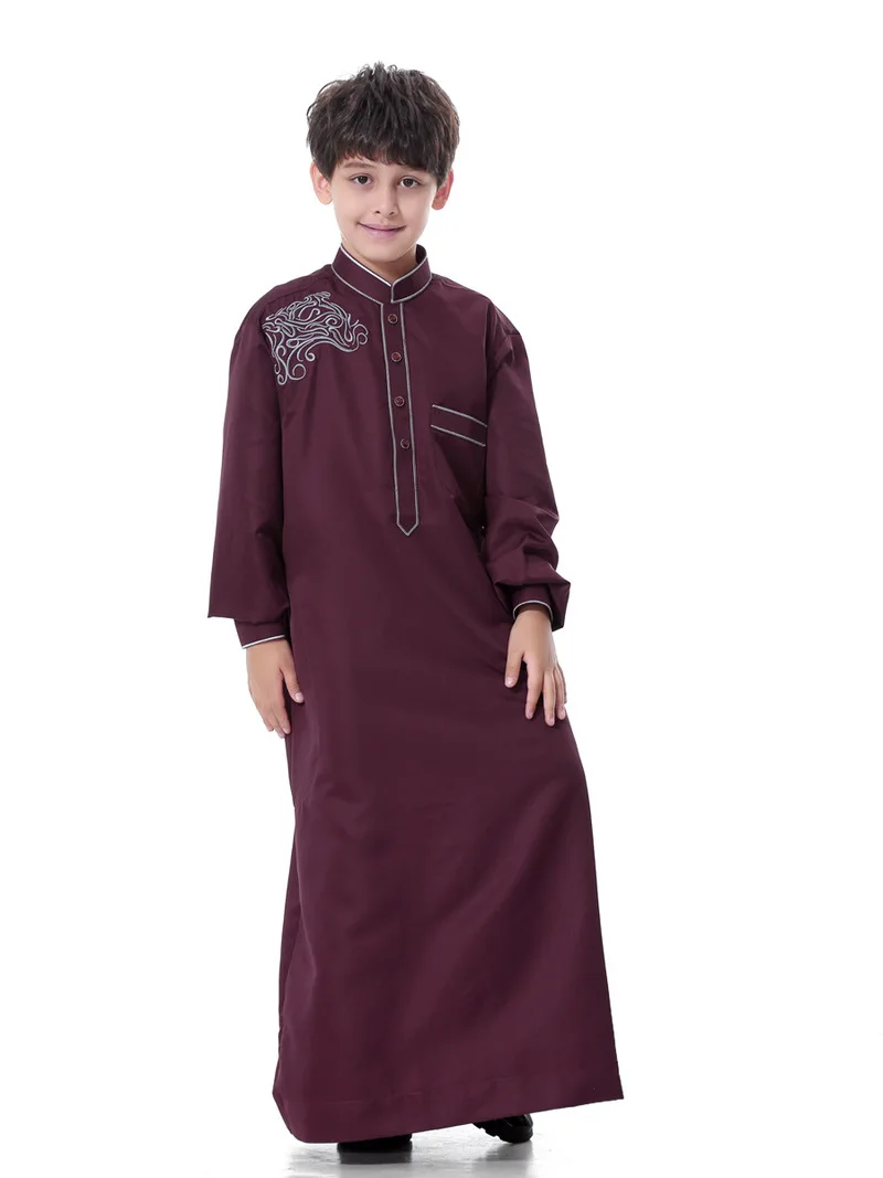 Kids Boys Arabic Abaya Arab Islamic Clothing Saudi Arabia Thobe Muslim Dress Jubba Kurta Pakistan Clothes Children Oman Costumes