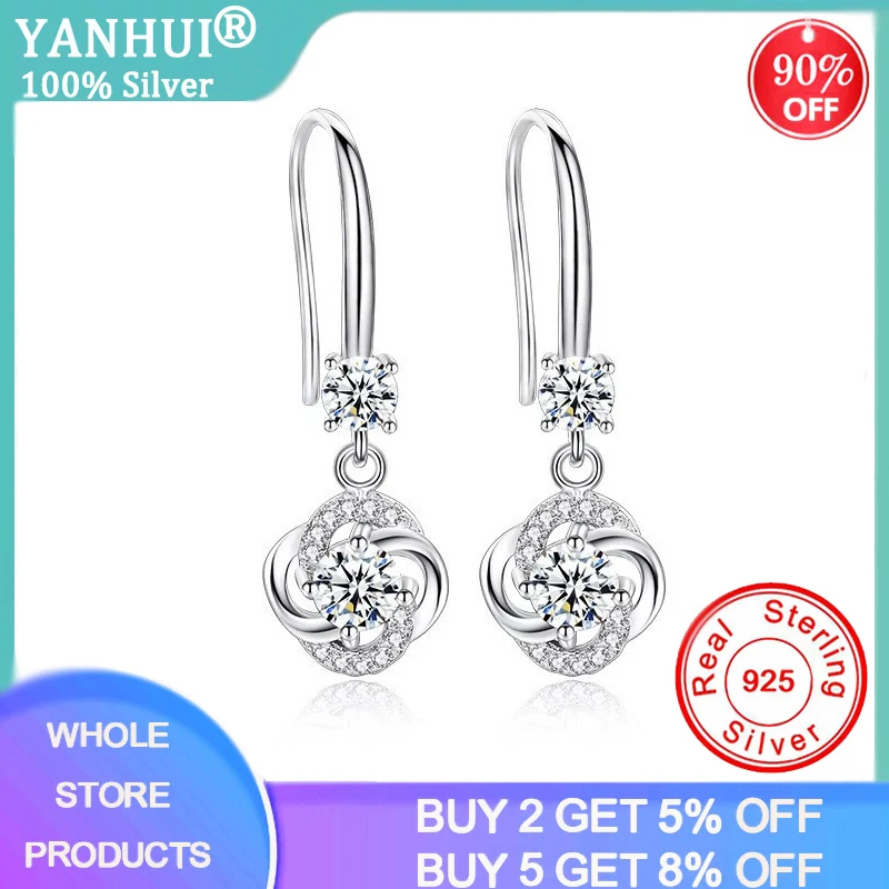 Женские серьги подвески с кристаллами в стиле бохо розовые синие белые модные из