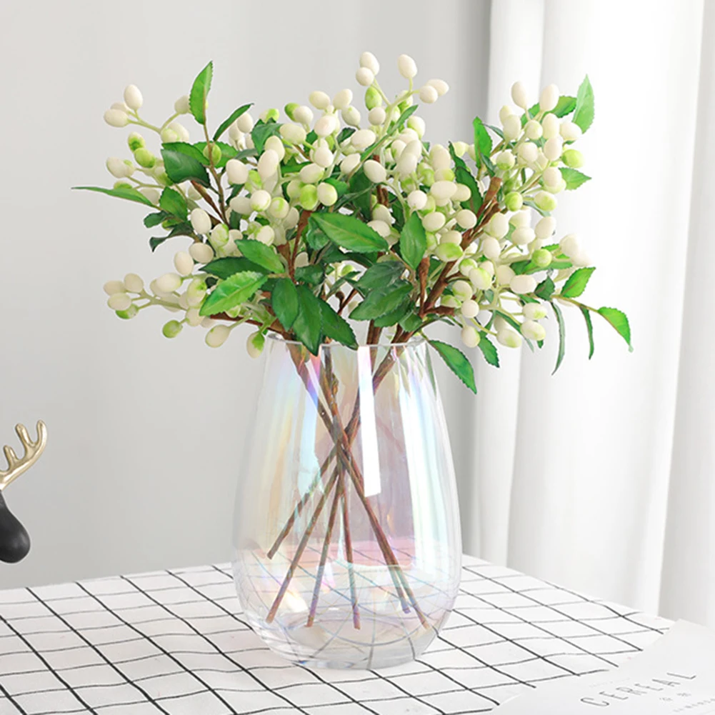 5 вилок искусственные цветы ягоды фрукты ветки растений ярко красные Падуба