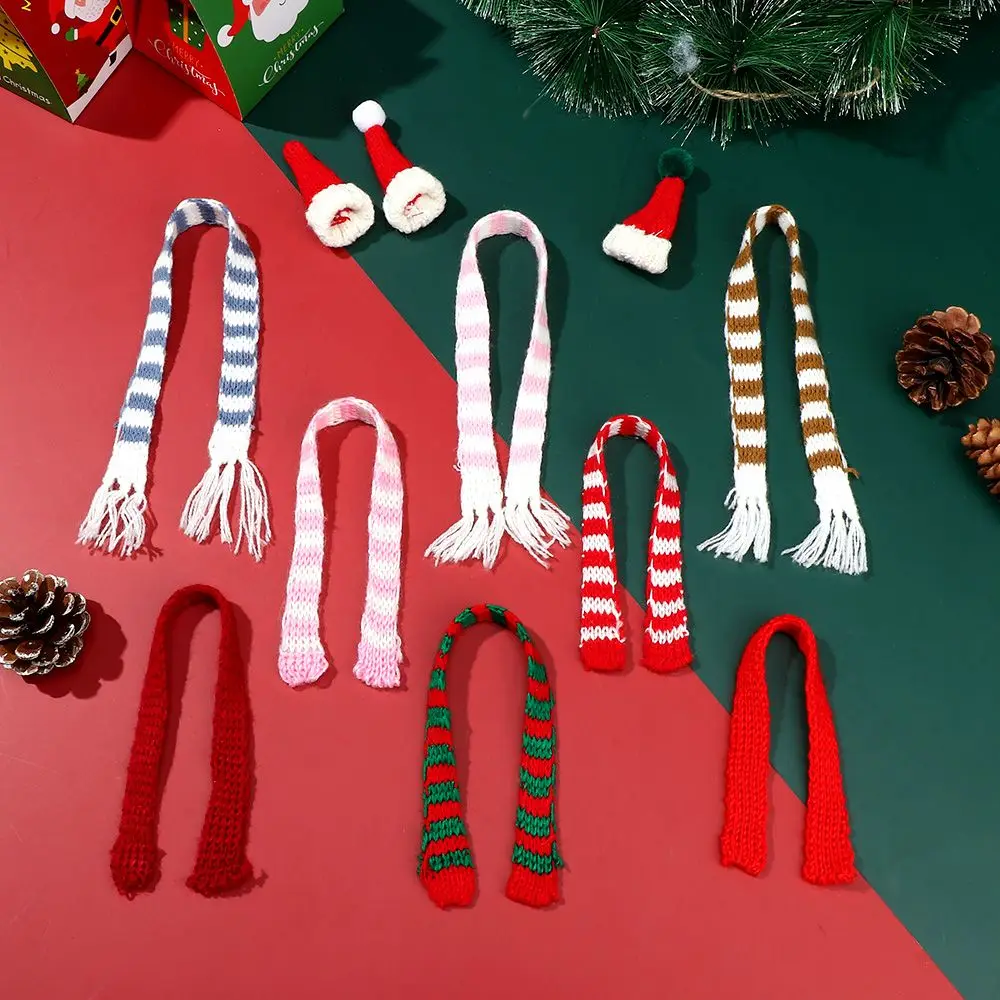 Милая кукла шарф шапка ручной работы материал мини рождественские шапки вязаные