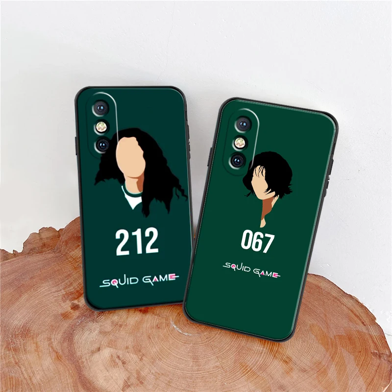 

Phone Case For Xiaomi Redmi Note 10 9 Pro Max 10 10T 5G 10S 9S 9T 9 9C 9A 9AT 9i Coque Carcasa Cases Cuddly Squid Game Kawaii