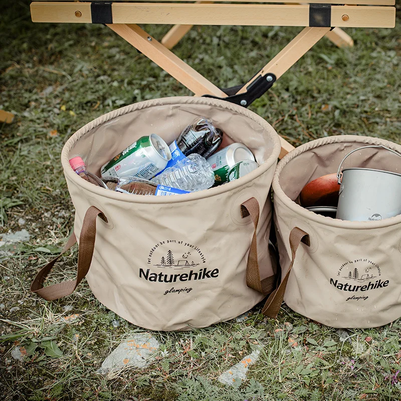 Складное круговое ведро Naturehike объем 10 л/20 л из ПВХ сетчатая ткань для кемпинга