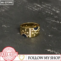 s925 sterling silver star zircon ring simple fashion personality temperament high end luxury brand monaco jewelry woman gift