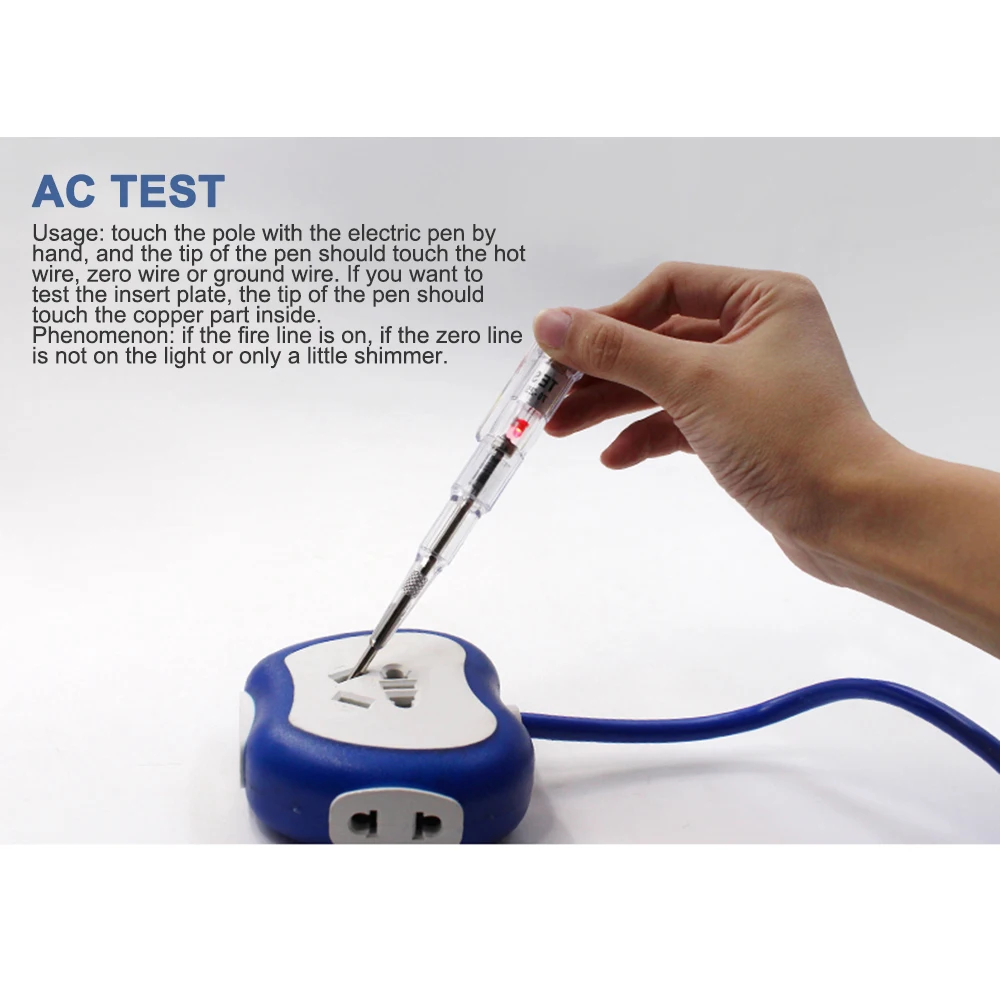 

IP56 Waterproof Electric Tester Pen Induced Screwdriver Probe light Voltage Tester Detector AC/DC 70-250V Test Pencil Portable