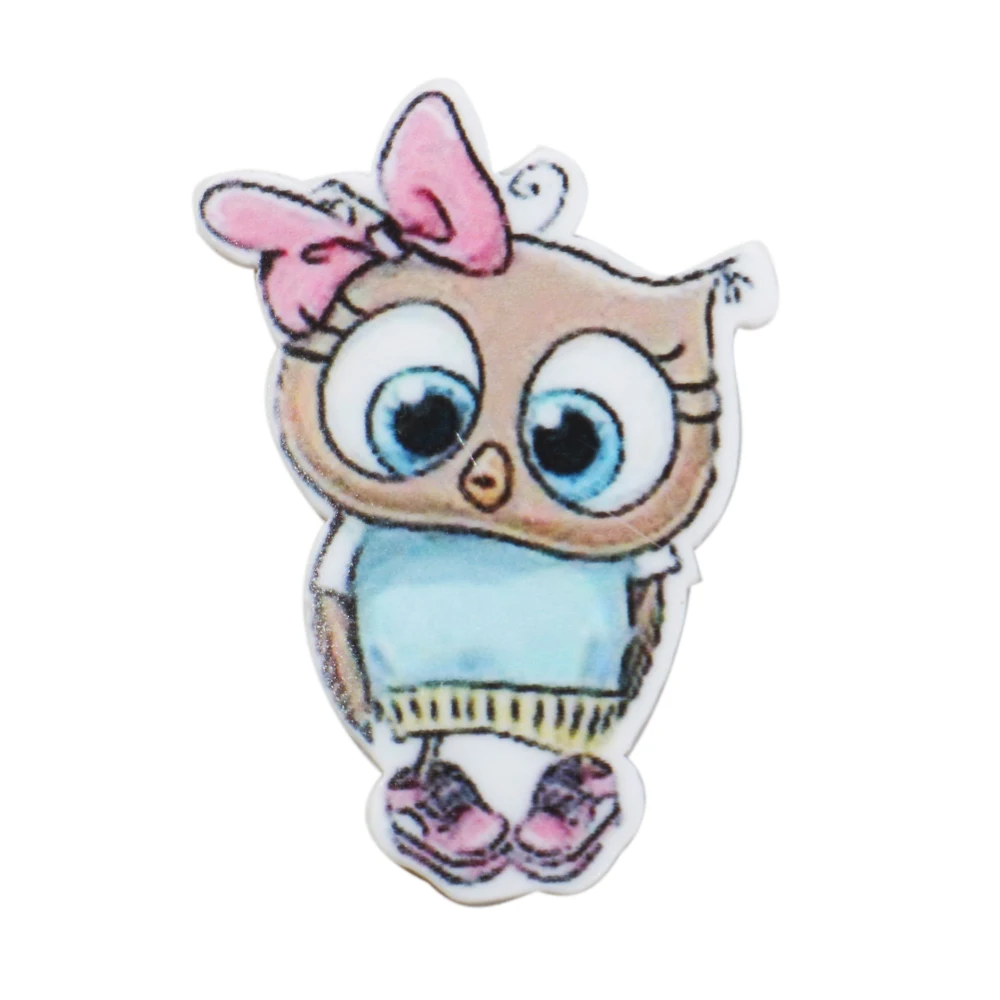 Акриловые товары для творчества в виде милой совы на Хэллоуин плоская задняя