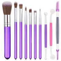 10 pieces cookie decoration brushes set cake baking brushes cookie decorating supplies food paint brush for chocolate