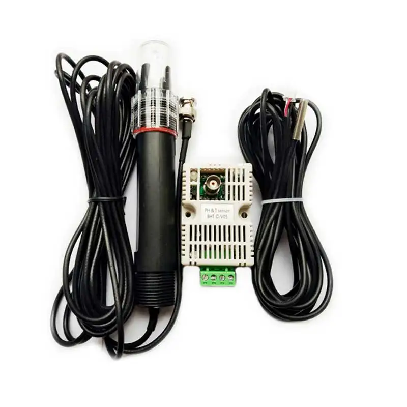 Фото Датчик pH с преобразователем 4-20 мА, RS485, Modbus RTU, аналоговый выход 0-5В, 0-10В, температура pH, возможность индивидуальной настройки №1