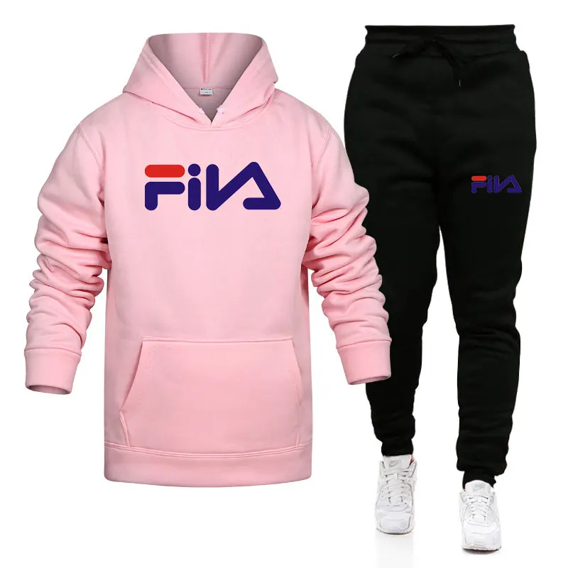 

2020 Autumn Winter New Print Casual Loose Hoodie, Men And Women Outdoor Jogging Leisure Two-Piece Set