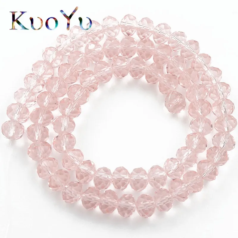 Граненые розовые хрустальные бусины зеркальные для изготовления ювелирных