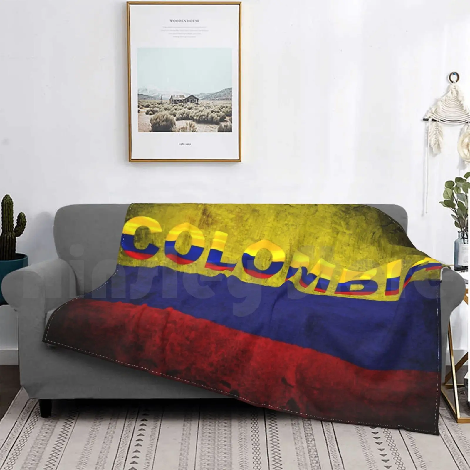 

Цветное и загородное одеяло Колумбии для дивана, кровати, путешествий, защитное, безопасное, забавное, карантин