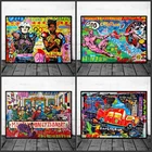 Портрет граффити Тони Монтана в стиле протестного уличного искусства Печать холст Картина абстрактный Рисунок Гостиная Настенная картина украшение дома плакат