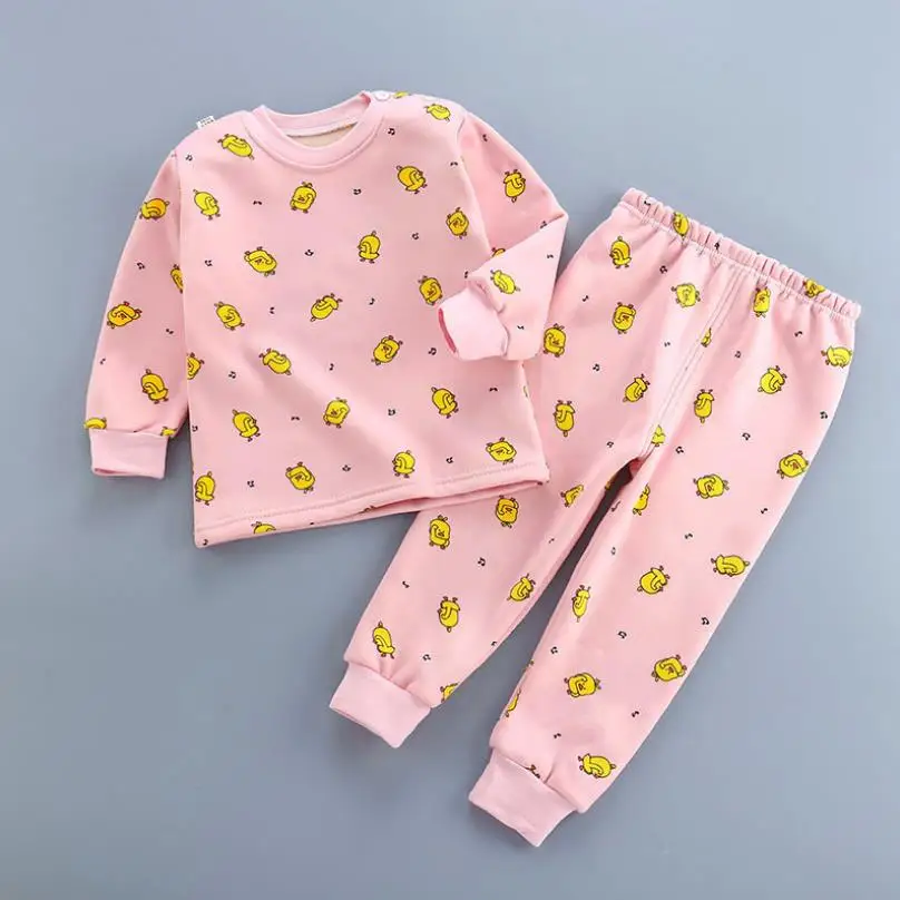 Комплекты одежды для малышей зимний детский пижамный комплект девочек детское