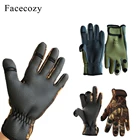 Перчатки рыболовные зимние Facecozy, водонепроницаемые, с тремя пальцами, Нескользящие, альпинистская перчатка