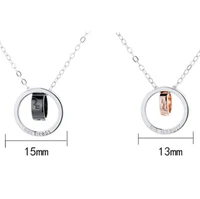 a pair of s925 sterling silver beauty and the beast couple necklaces clavicle necklace popular love in europe and america