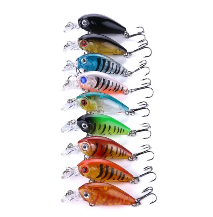 

9pcs/lot Crank Fishing Lure Wobbler Floating Artificial Hard Bait Trout Crankbait Japan Fishing Tackle 4.5cm 4g Bass Fish