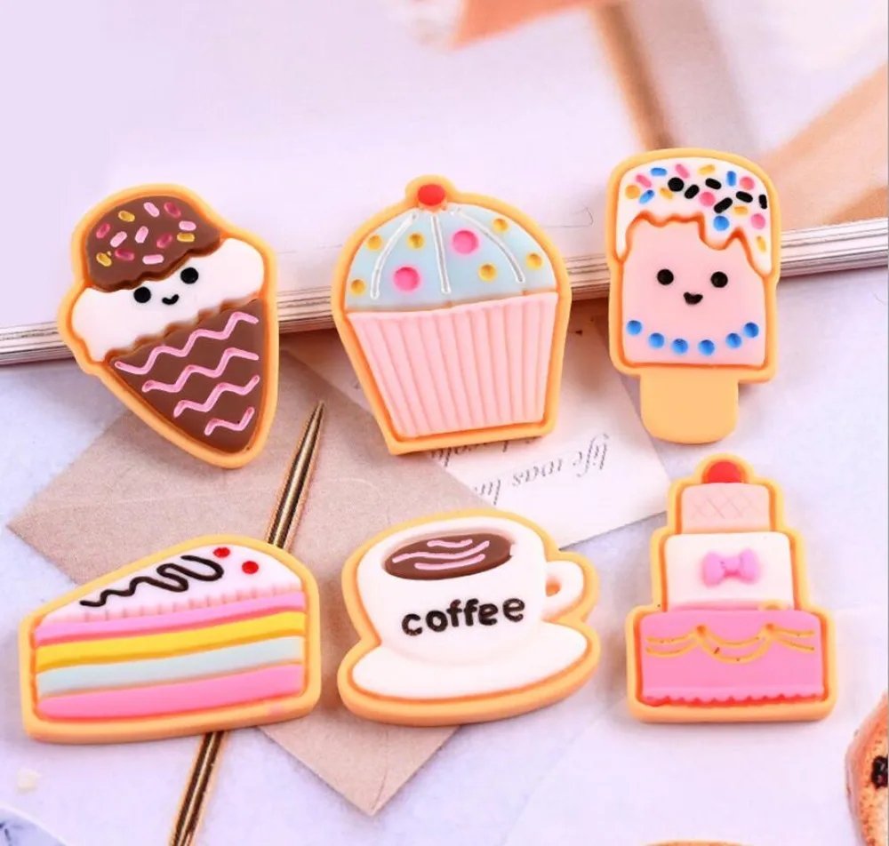 Кавайный кабошон с плоской задней стороной 20 шт. кабошоны из смолы для украшения