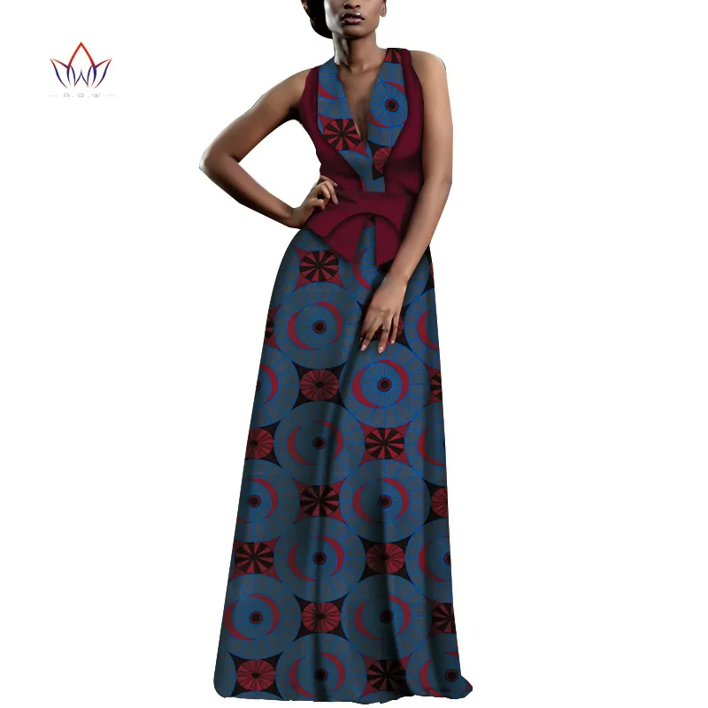 2020 Ankara Outfits Summer Wax Fabric Skirt Sets African Wax Print 2 pcs Skirt Suit Traditional African Women 3xl Clothes WY7346