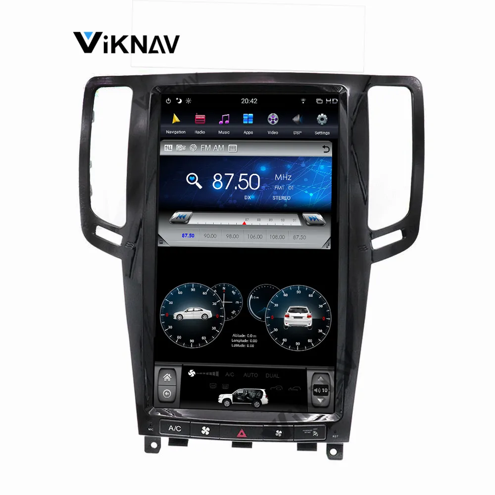 

Автомобильный радиоприемник с навигацией GPS DVD мультимедийный плеер для Infiniti G25 G35 G37 2007-2013 Авто GPS головное устройство магнитофон 13,6 дюймов