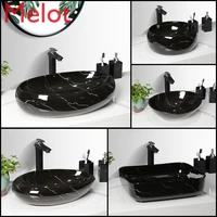 nordic affordable luxury black oval table basin art basin wash basin balcony basin bathroom wash basin single basin