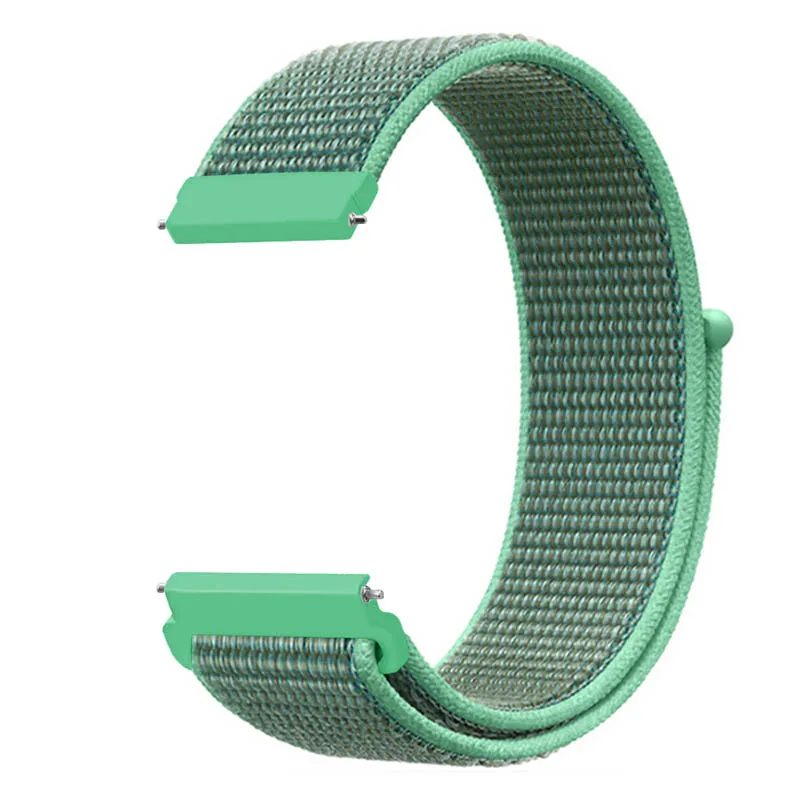 Spear mint Нейлоновый спортивный ремешок для часов Huami Amazfit Bip на липучке для Amazfit GTR 47 мм 42 мм Amazfit GTS Ремешки для наручных часов 20 22 мм - Цвет ремешка: Spear mint