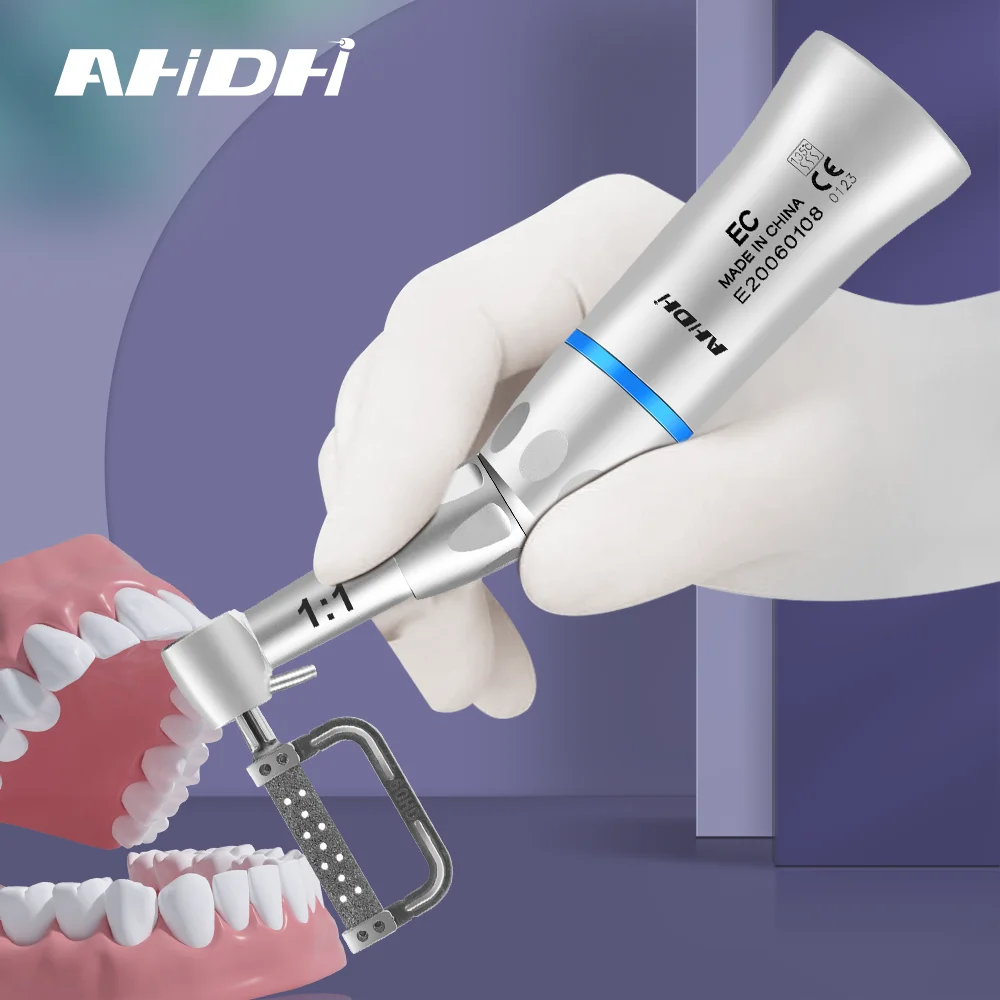 

AH-EVA-ECS Electric Dental Motor 1:1 Contra Angle Interproximal Stripping Orthodontics Handpiece Surgical Tools Instrument Kit