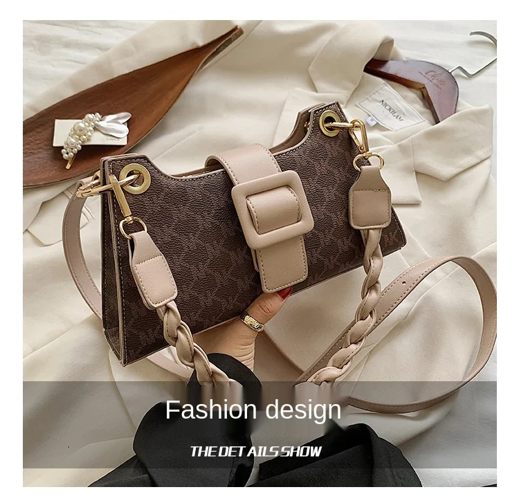 

Niche Western-style Small Bag 2021 New Trendy Korean Version Of Wild Ladies One-shoulder Messenger Western-style Square Bag