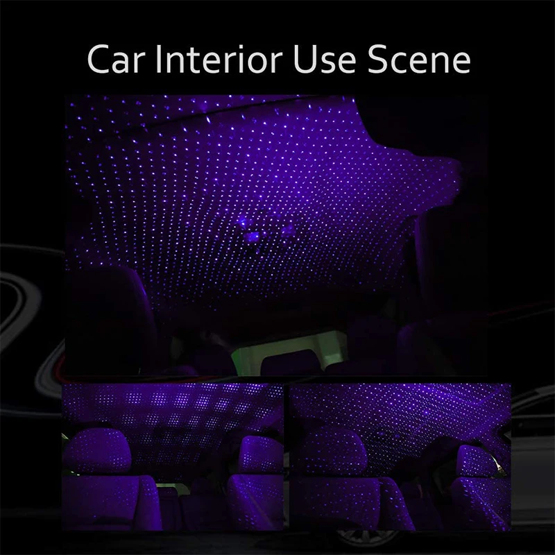 Автомобильный Usb светодиодный проектор звездного неба лампа аксессуары