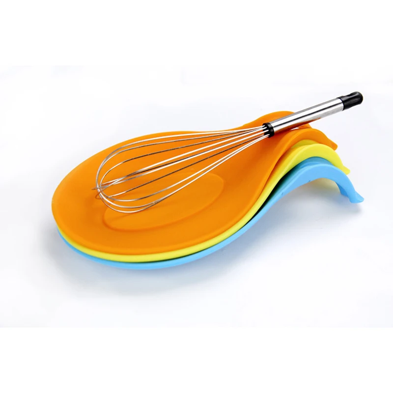 1Pcs Silicone Spoon Insulation Mat Heat Resistant Placemat Drink Glass Coaster Tray Pad Kitchen Tool Accessory | Дом и сад