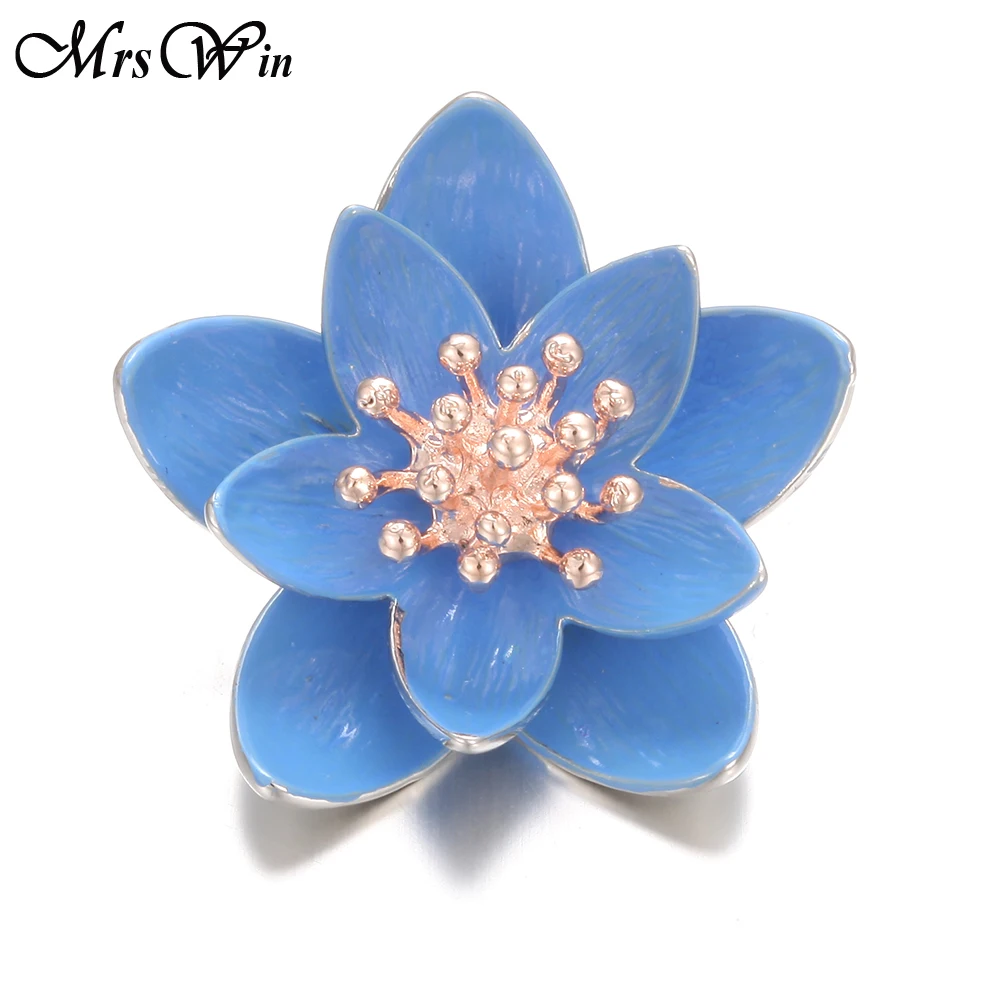 6 шт./лот новые ювелирные украшения с кнопками 18 мм очаровательные большие цветы