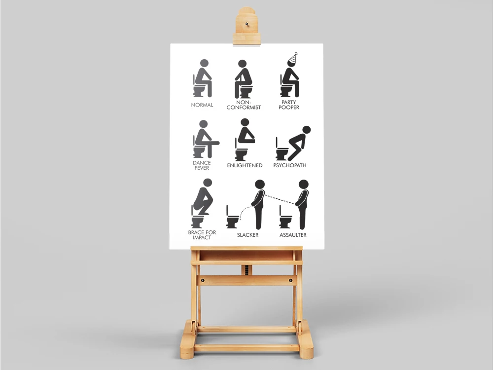 Wall Art Canvas Painting Funny Restroom Rules Sign Nordic Black White Poster Prints Toilet Humour Pictures Bathroom Home Decor |