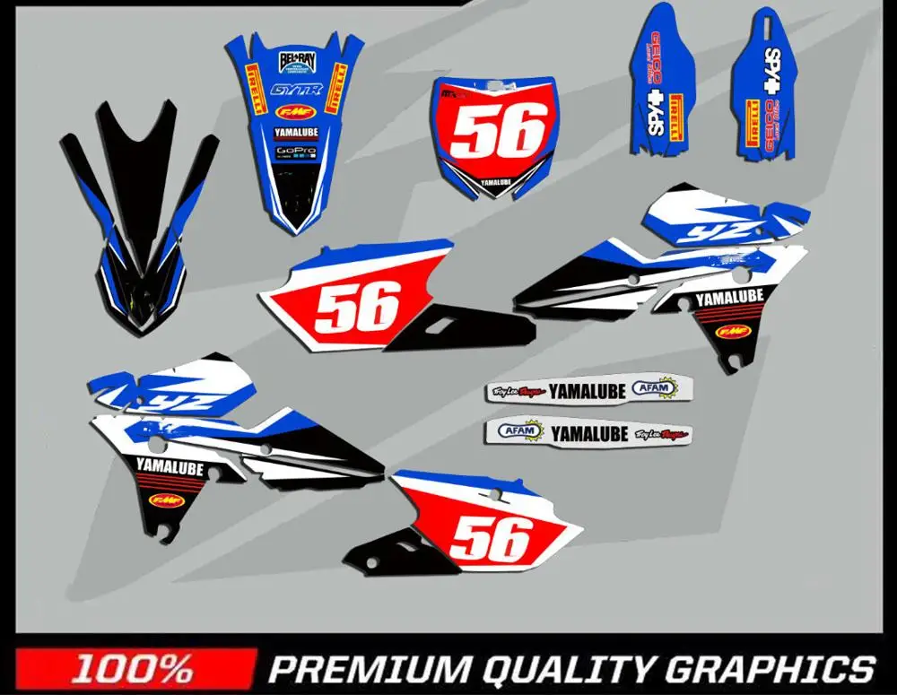 Для YAMAHA 250 WRF 2019-2015 team фоны графические наклейки Наборы наклеек для WRF250 WR250F 2015 2016 2017