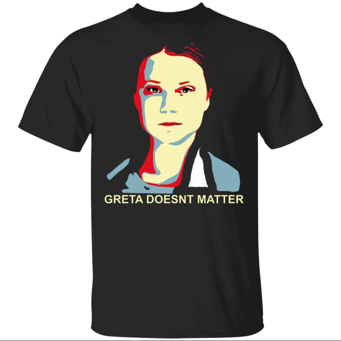 Черная футболка Greta Thunberg doesnmatter для мужчин и женщин базовые модели