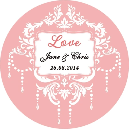 Новая бумага наклейка/Этикетка на заказ для свадьбы/вечерние круг 5 см | Дом и сад