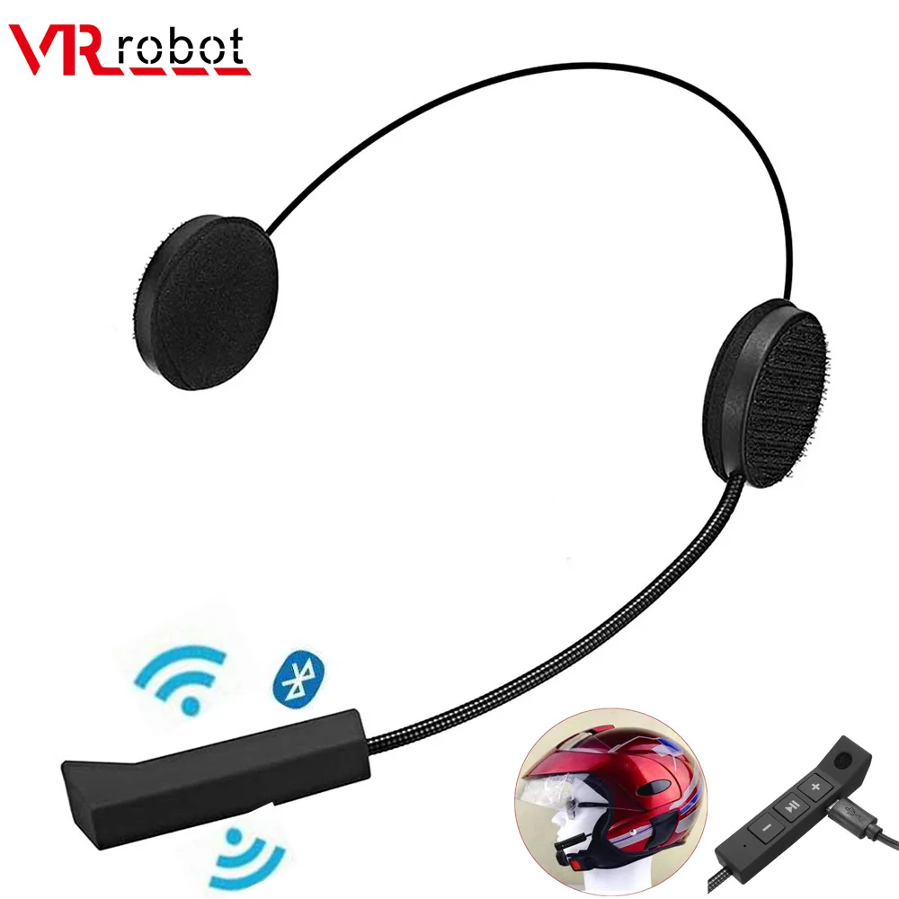 

VR robot V4.0+ EDR Bluetooth Helmet Headset Handsfree Motorcycle Headphones Stereo Music Player Automatic Answer Earphone