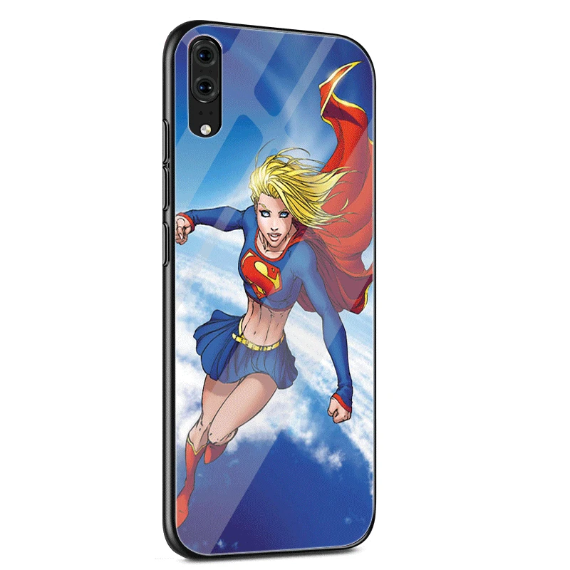 Phone Case Glass For Huawei Honor Mate 20 7A Pro 9 10 P30 P20 P10 Lite Y6 Y9 8X Cover Wonder Woman Comics |