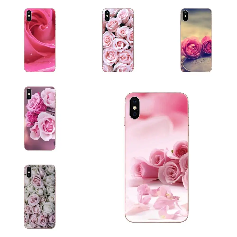 Прекрасный розовый для Apple iPhone 4 4S 5 5C 5S SE 6 6S 7 8 Plus X XS Max XR Мягкий Силиконовый ТПУ
