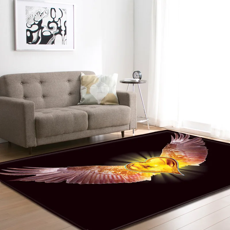 

New Cartoon Angel wings 3D Printed Carpets for Living room Bedroom Area Rugs Kids room decorative carpet Children Play Floor Mat