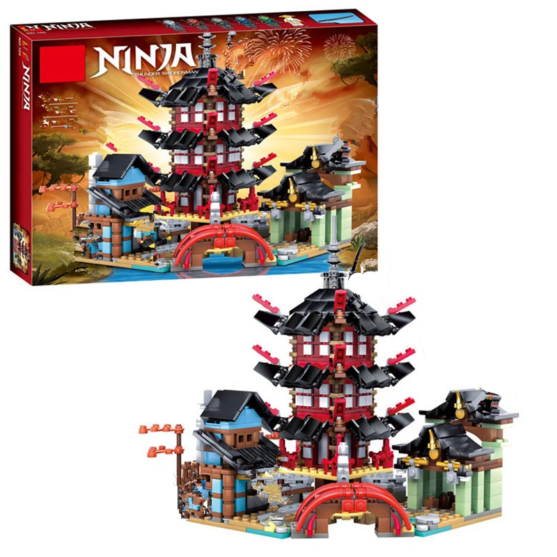 Новые совместимые модели Ninjagoles City Temple Building модульные наборы для строительства