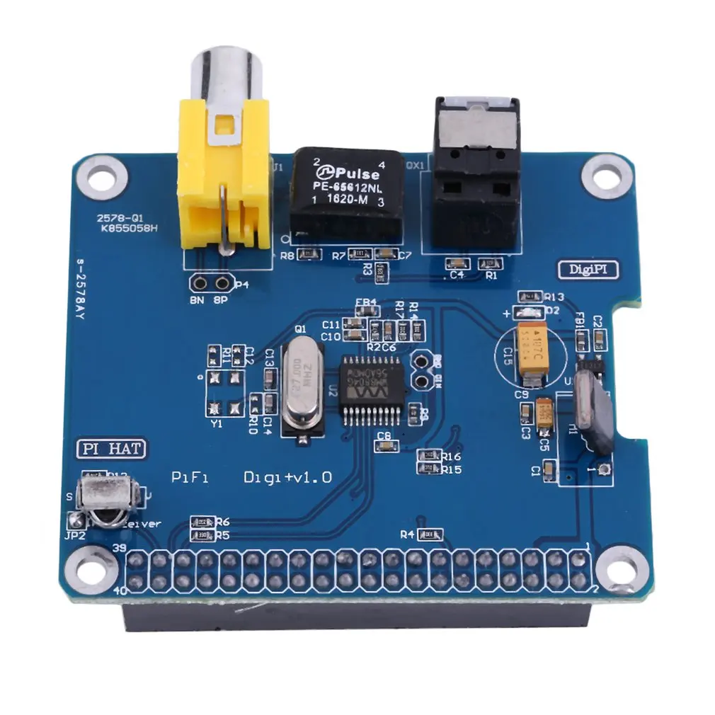 

Raspberry Pi 3/2B HIFI DiGi Digital Sound Card I2S Digital Audio Expansion Board Optical Fiber Module Expansion Board