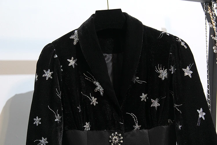 Бренд 2020 осенние подиумные платья женское роскошное бархатное платье весеннее