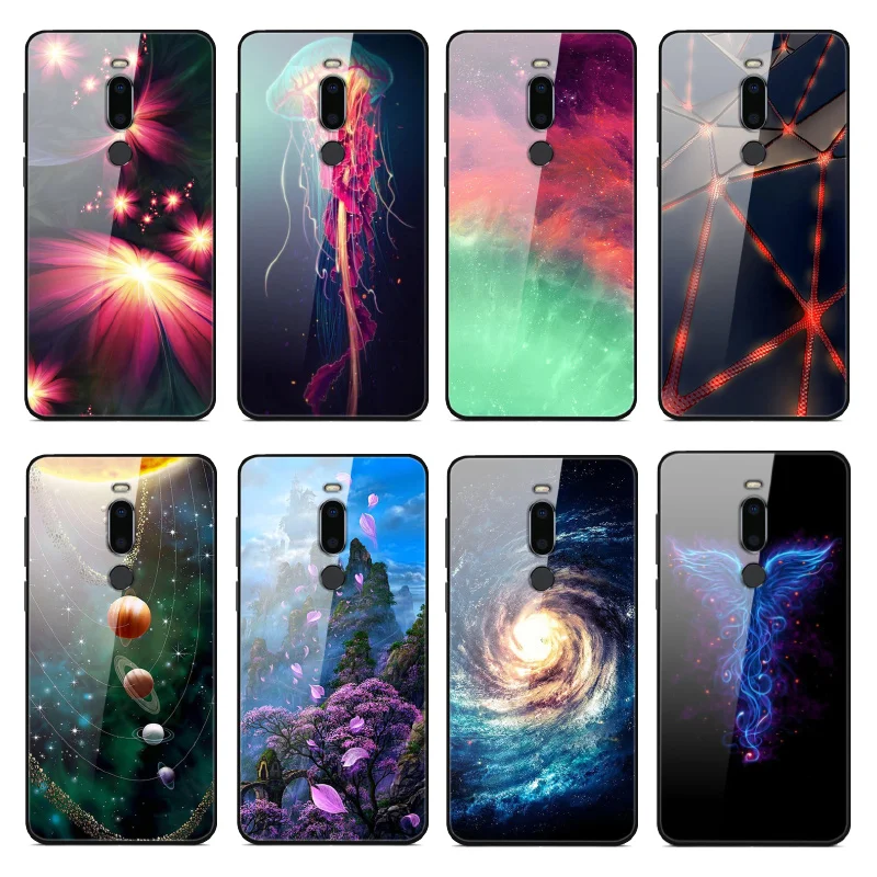 Чехол для Meizu X8 чехол с рисунком из твердого закаленного стекла задняя крышка X 8