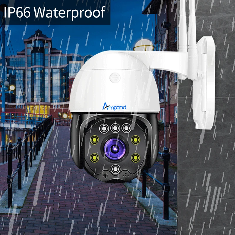 3MP AI человека обнаружения PTZ IP Камера открытый Беспроводной H.265 P2P ONVIF аудио