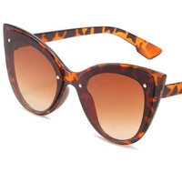 women sunglasses cat eye sun glasses rivet eyeglasses goggles anti uv spectacles oversize frame adumbral eyewear a