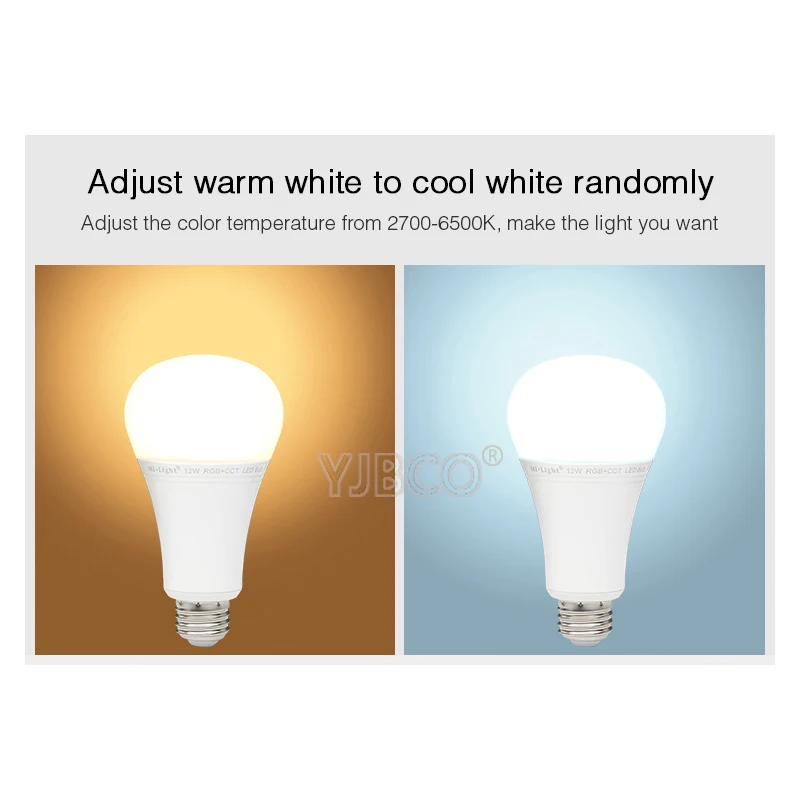 FUT105 Miboxer 2 4G 12W RGB + CCT Беспроводная E27 светодиодная лампа с регулируемой яркостью в 1